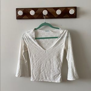 White Eyelet Urban Outfitters Top